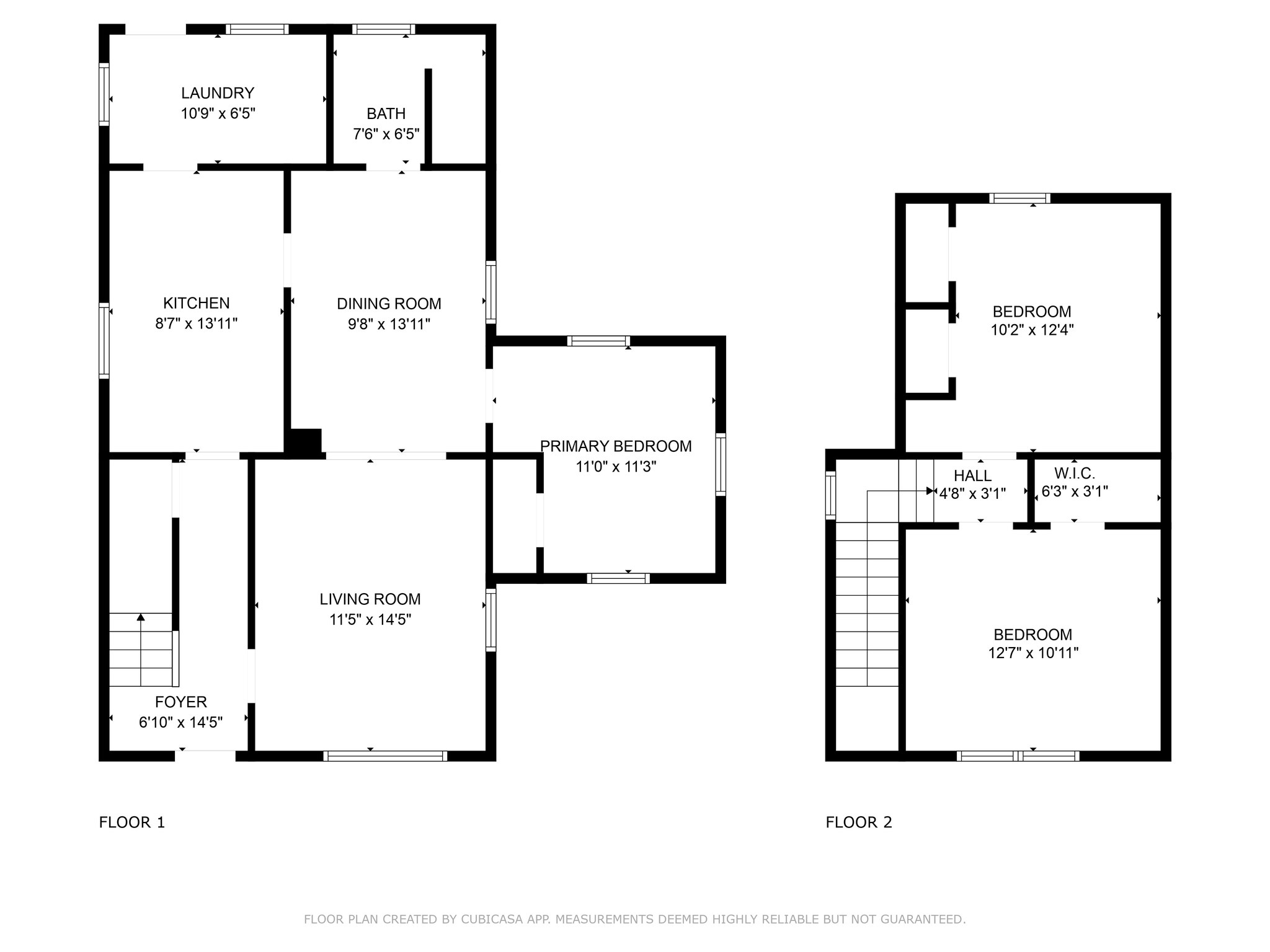 Rendered floor plan showing square footage and full measurements of the entire home